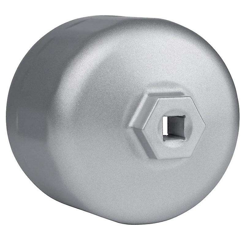 Aluminum Style Oil Filter Wrench Filter Housing Cap 86mm for (Silver)