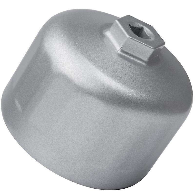 Aluminum Style Oil Filter Wrench Filter Housing Cap 86mm for (Silver)