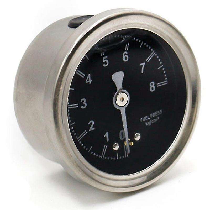 Aluminum Silver Fuel Pressure Regulator Black Face Color Meter with 1/8 NPT Indicator Control Oil Ca