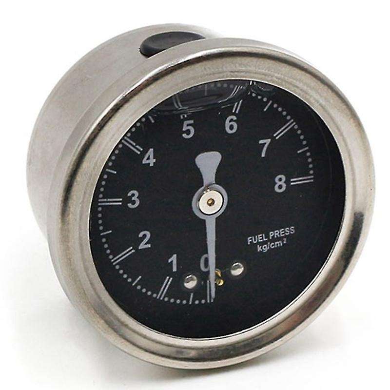 Aluminum Silver Fuel Pressure Regulator Black Face Color Meter with 1/8 NPT Indicator Control Oil Ca
