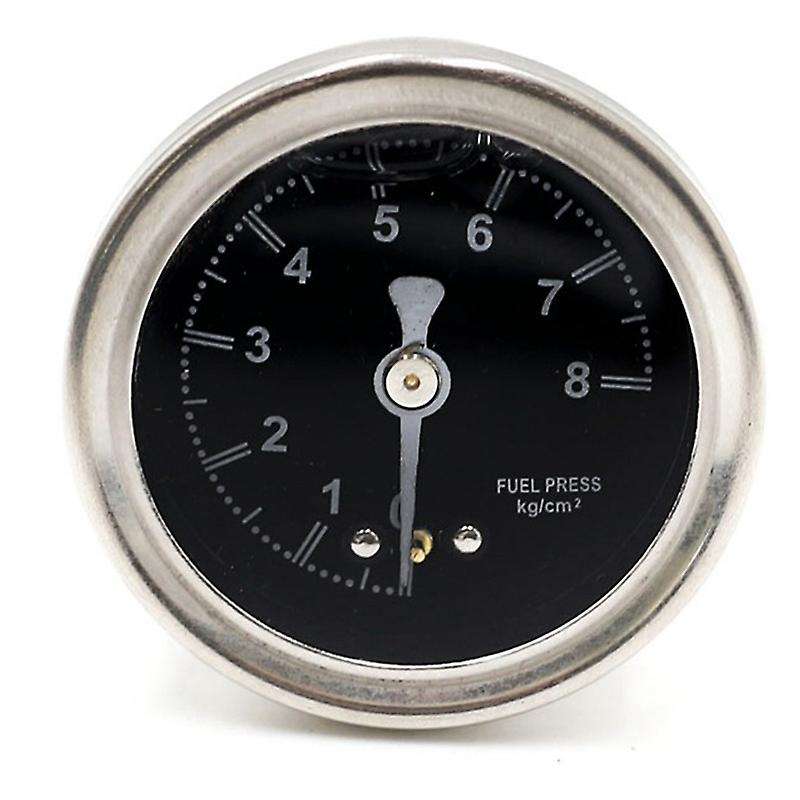 Aluminum Silver Fuel Pressure Regulator Black Face Color Meter with 1/8 NPT Indicator Control Oil Ca