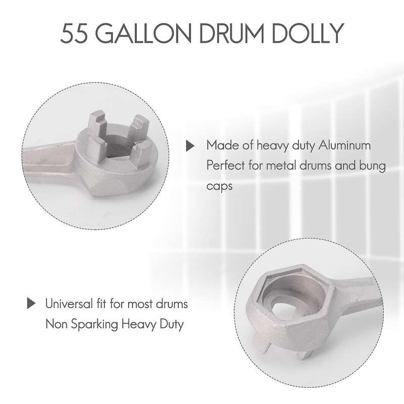 Aluminum Wrench for Opening 10 15 20 30 55 Gallon Drum Racing Fuel Methanol Nitro Alcohol Gas Oil So