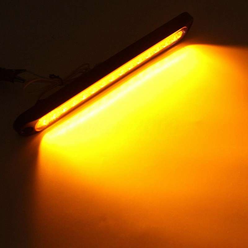 Amber Led 10-30V Stop Tail Rear Light Taillight Ultra-Slim Trailer Truck Blinker