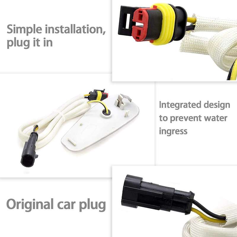 Amber LED Lights Side Marker Turn Signal Lamps Update Kit for 2015-2019 Accessories 2Pcs