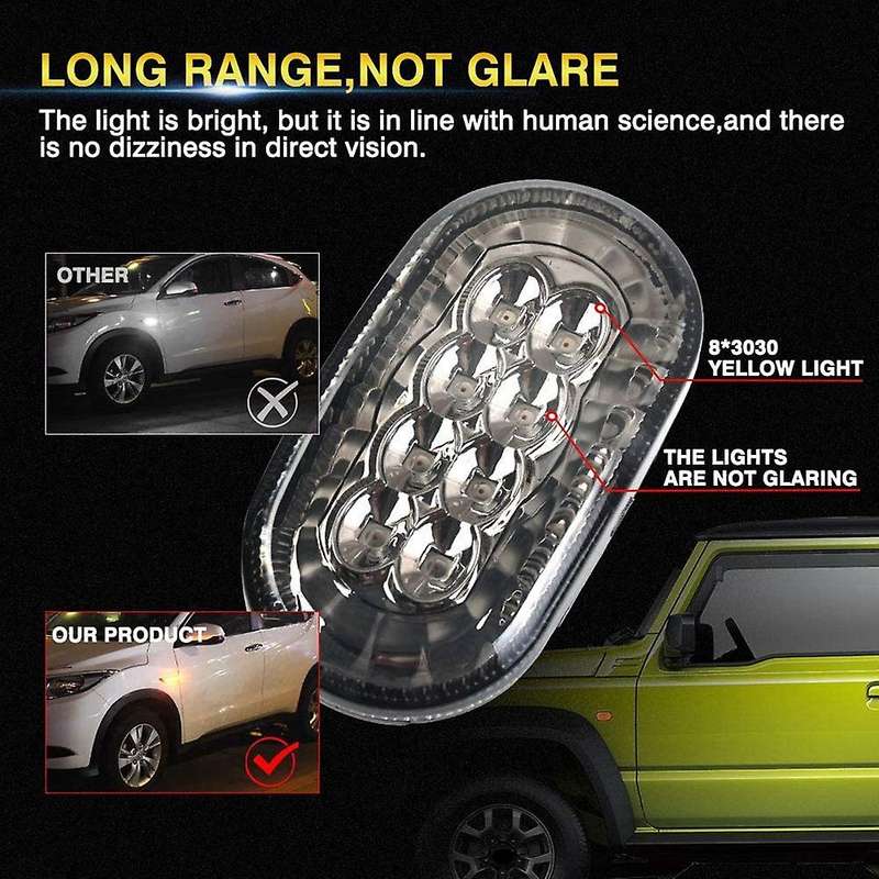 Amber LED Side Marker Lights for Jimny JB74 JB64 2018- Turn Signal Indicator Light Replacement, Smo