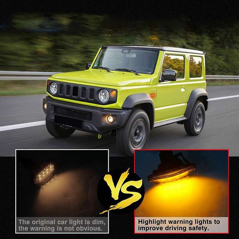 Amber LED Side Marker Lights for Jimny JB74 JB64 2018- Turn Signal Indicator Light Replacement, Smo