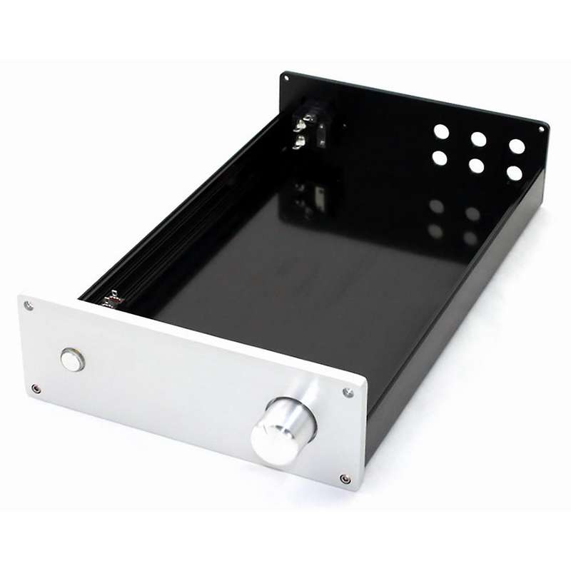 Amplifier Housing,lm3886 All Aluminum Amplifier Chassis Diy Audio Amplifier Housing with Power Outl
