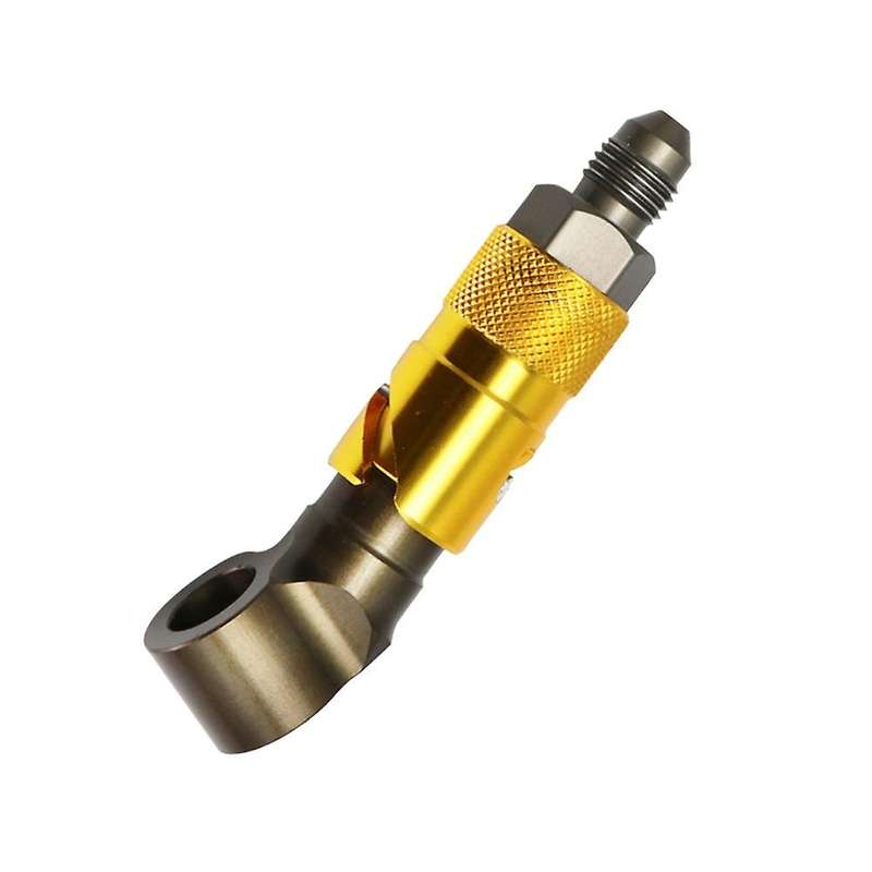 AN3 Motorcycle Brake Line Hose Fluid Quick Release Connect Fitting Adapter Kit for Golden