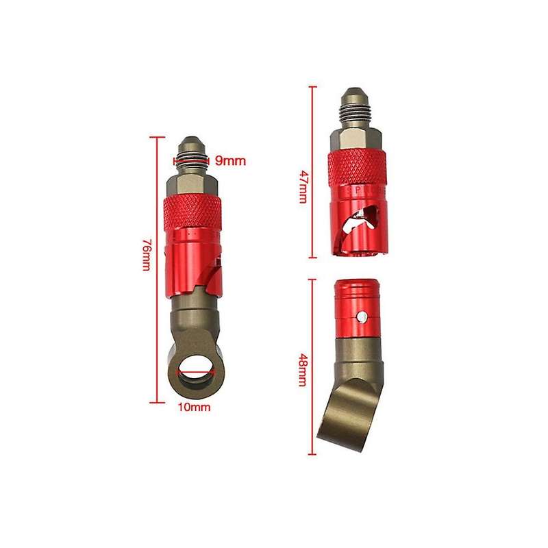 AN3 Motorcycle Brake Line Hose Fluid Quick Release Connect Fitting Adapter Kit for Red