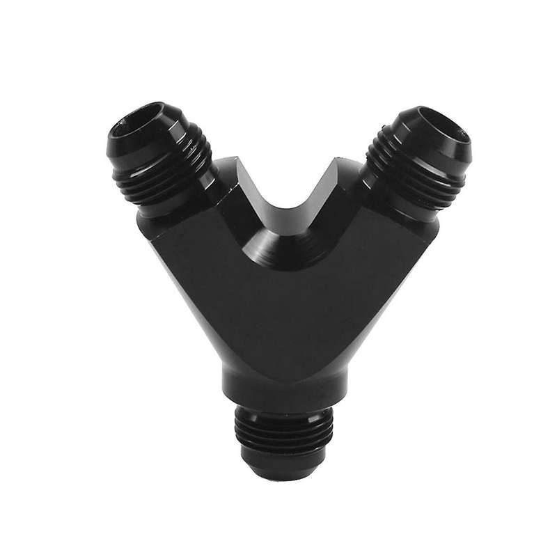 An10 Y Adapter Block Male Thread Fuel Hose Fitting Adapters Tee Oil Pipe Joint Universal Aluminium