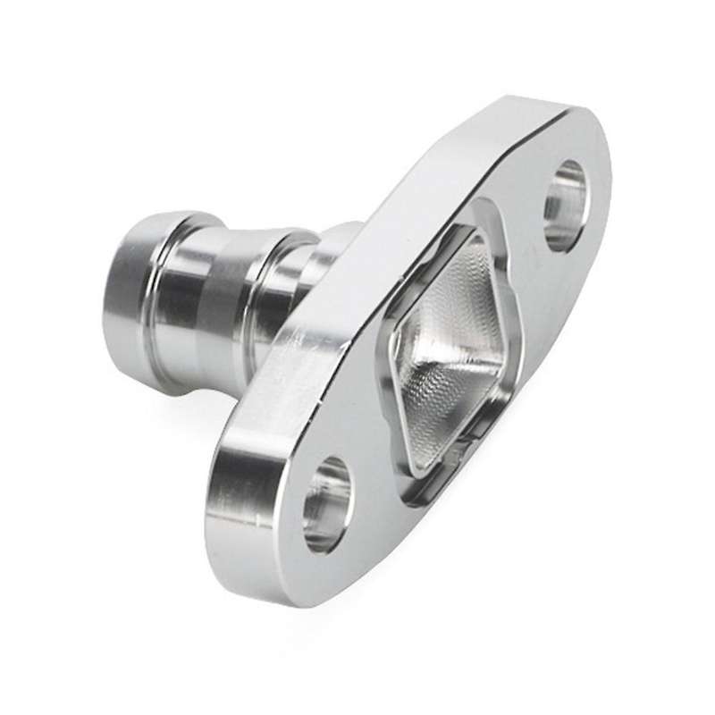 An10 Hole Pitch Turbo Oil Drain Return Flange Adapter Silver CNC Process Leakproof for T3 T4 T3T4 T7