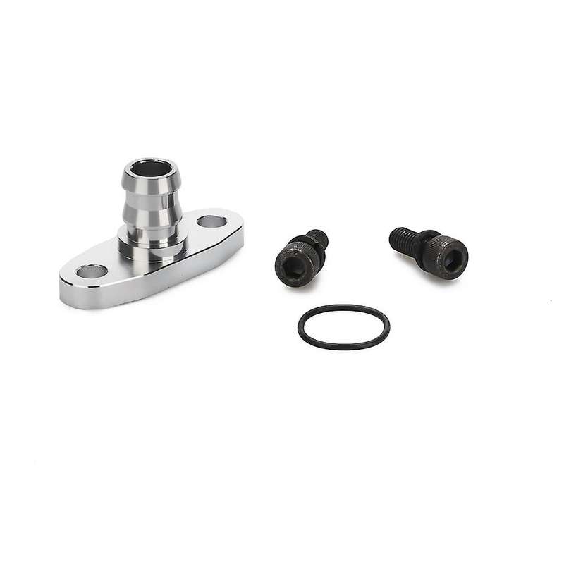 An10 Hole Pitch Turbo Oil Drain Return Flange Adapter Silver CNC Process Leakproof for T3 T4 T3T4 T7