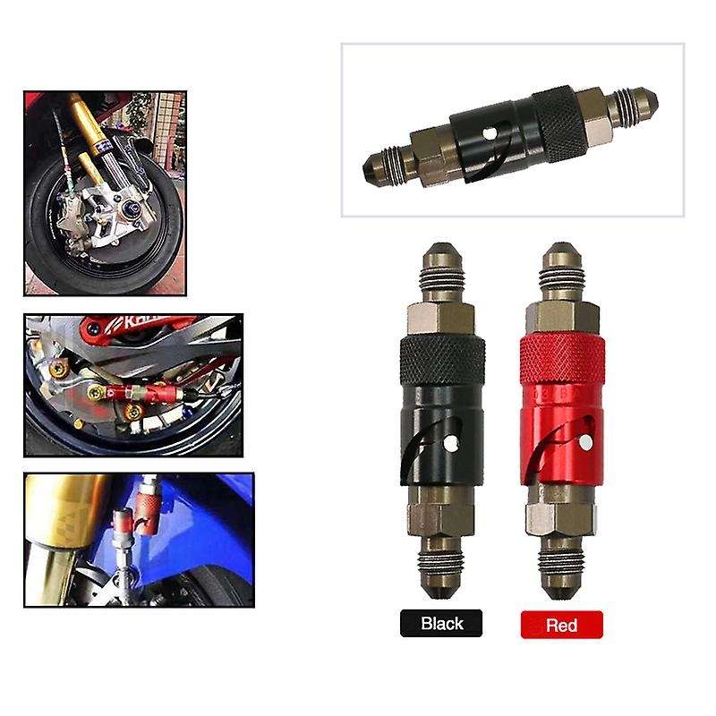 AN3 Motorcycle Brake Line Hose Fluid Quick Release Connect Fitting Adapter Kit for for Black