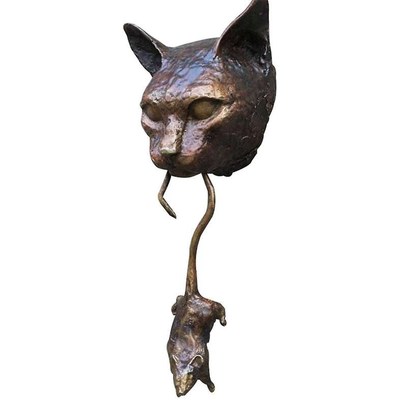 And Mouse Wall Hangings Door Knocker Sculpture Brown Cast Front Door Decor Handmade