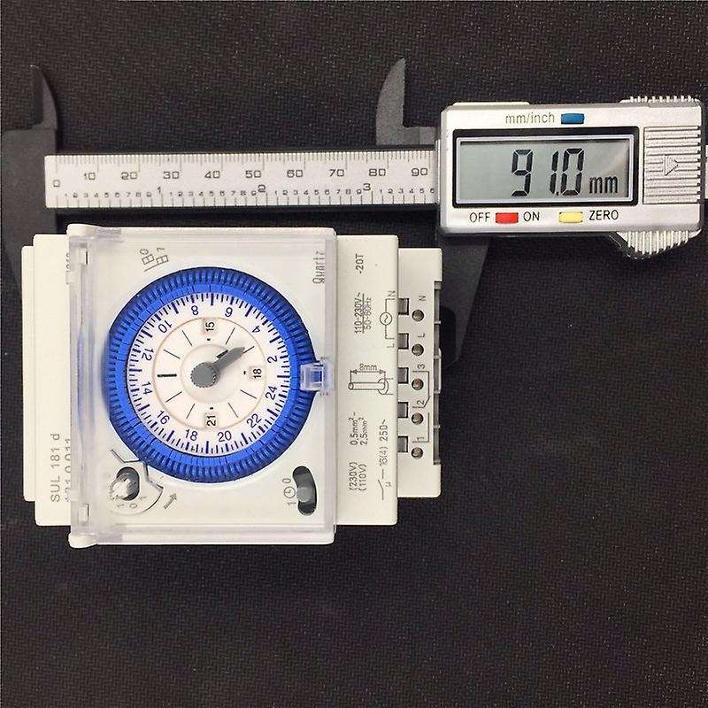 Analog Mechanical Timer Switch 110V-220V 24 hours Daily Programmable 15min Setting Time Switch Relay
