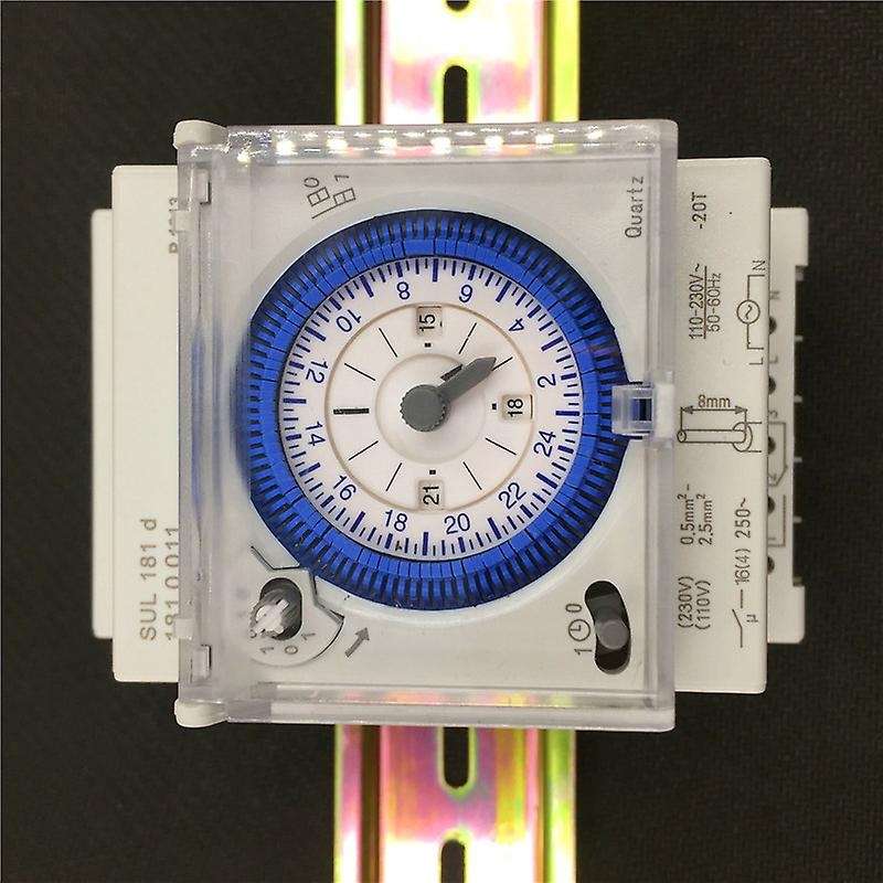 Analog Mechanical Timer Switch 110V-220V 24 hours Daily Programmable 15min Setting Time Switch Relay