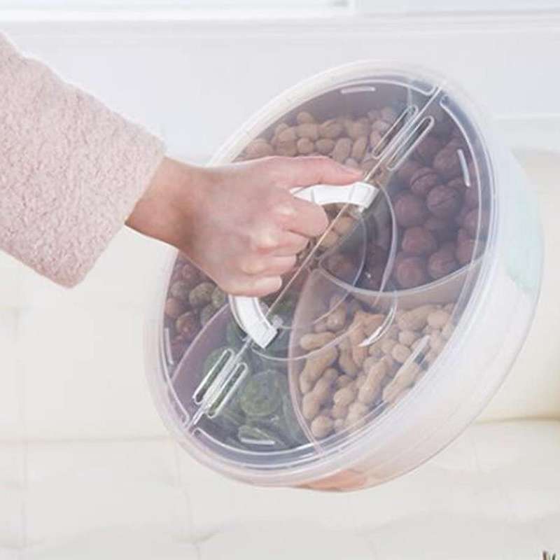 and Nut Serving Container, Appetizer Tray with Lid,Multi Sectional Nuts and Serving Tray with Lid