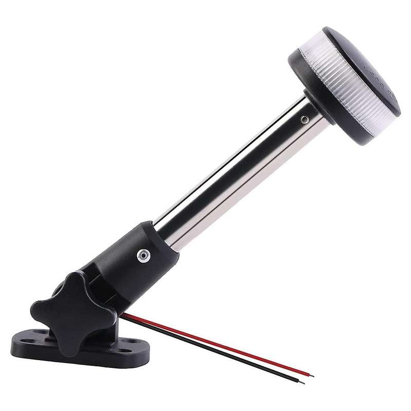 Anchor Light LED Marine Stern Light for Boat All Around Light White Adjustable Fold Down Stainless S