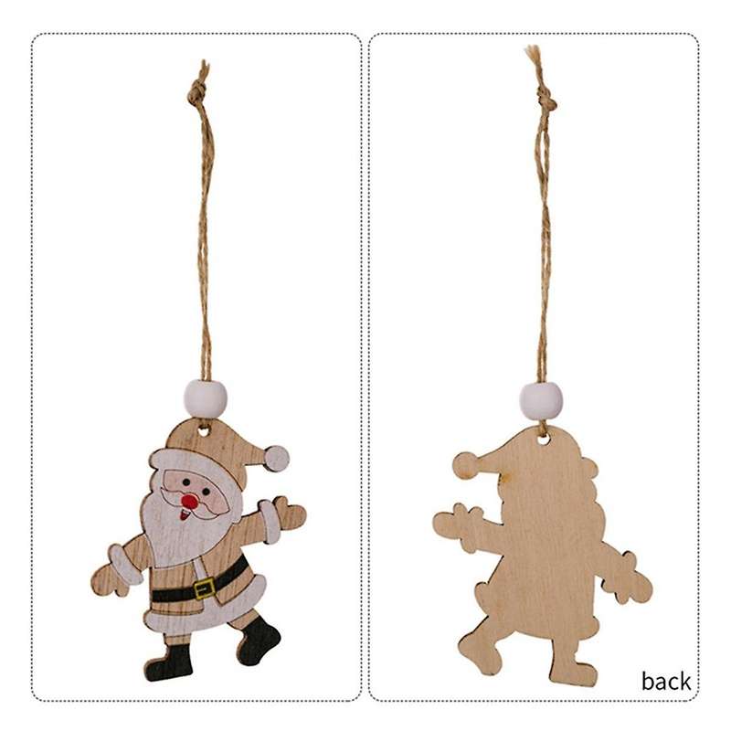 Angel Christmas Ornaments,angel -santa- Ornaments Christmas Hanging Wooden Ornaments for Christmas