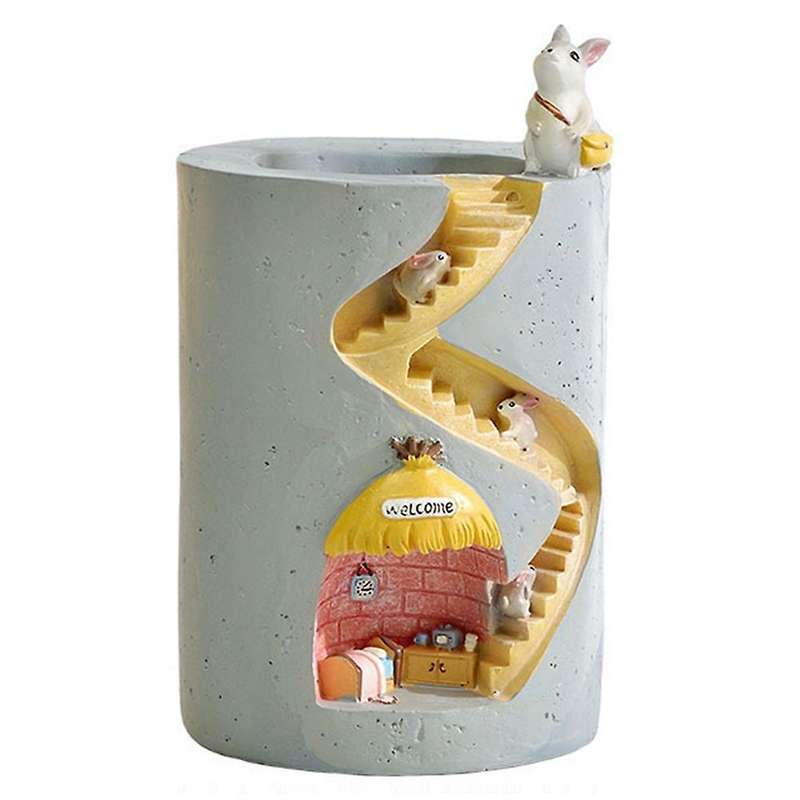 Animal Resin Flowerpot Succulent Plant Pot Water Planting Container Rabbit Figurine Flower Pot Deskt