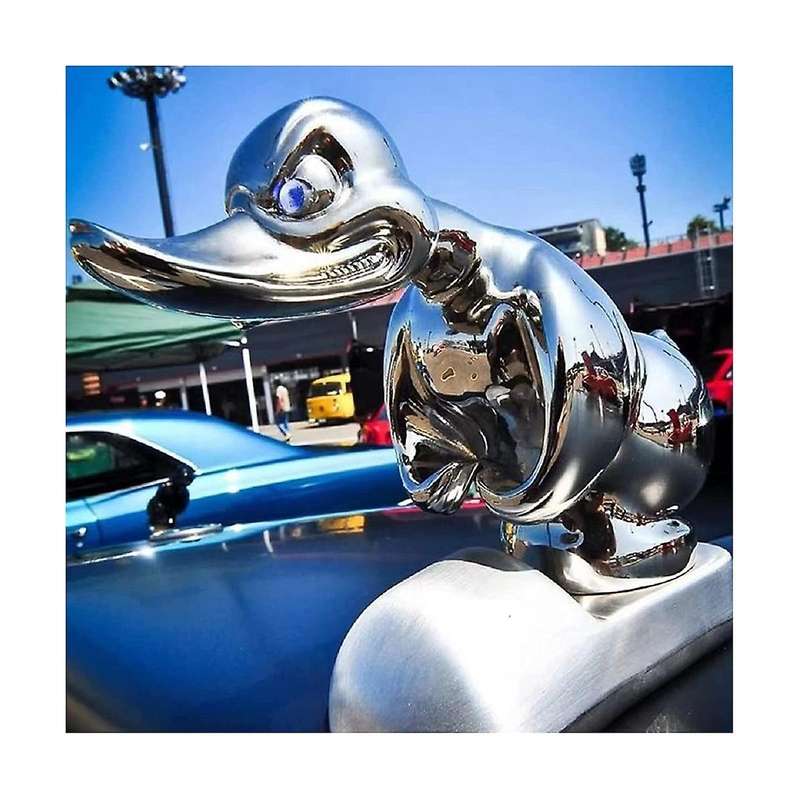 Angry Rubber Duck Hood Ornament, Self Adhesive 3D Funny Car Bonnet Decoration Accessories Bar Pub Cl