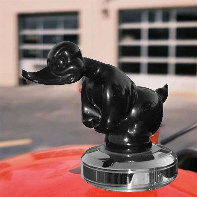 Angry Rubber Duck Hood Ornament, Car Emblem Convoy Hood Ornaments for Trucks, Cool Duck Ornament Car