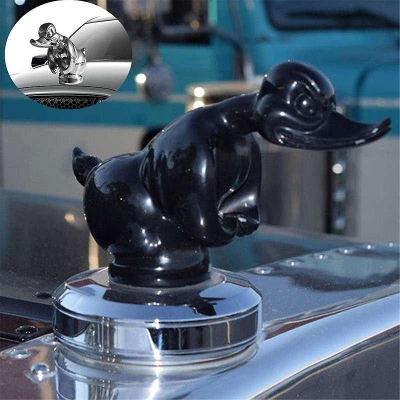 Angry Rubber Duck Hood Ornament, Car Emblem Convoy Hood Ornaments for Trucks, Cool Duck Ornament Car