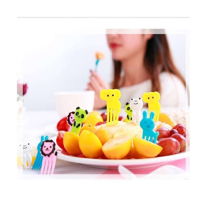 Animal Food Forks for Kids, Fun Bento Forks for Picky Eater, Cute Fruit Food Toothpicks, Lunch Bento