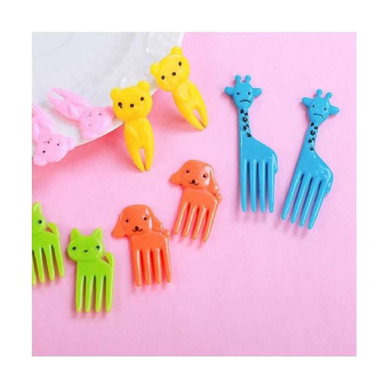 Animal Food Forks for Kids, Fun Bento Forks for Picky Eater, Cute Fruit Food Toothpicks, Lunch Bento