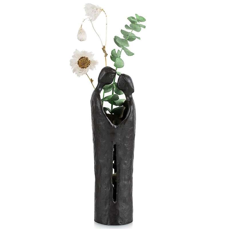 Anniversary Her - Romantic Couple Statue Resin Decorative Black Abstract Small Figurines