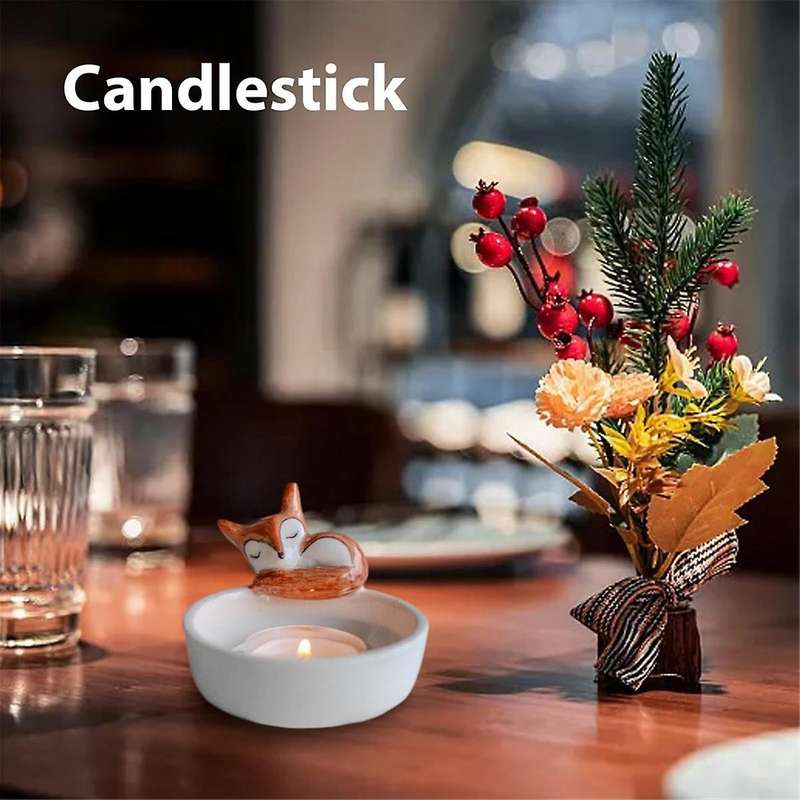 Animal Tealight Candle Holders,Cute 3D Tealight Candlestick Holders - Resin Sculpture Animals Figuri