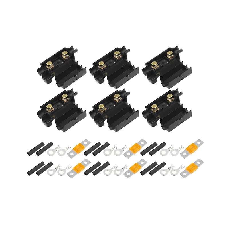 Ans Fuse Holder Kit for Dual Battery System, Fuse Holder, Tube Terminals, Pre Cut Heat Shrink Sleevi