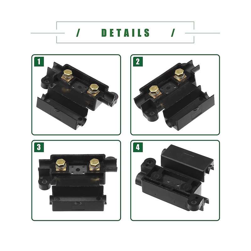 Ans Fuse Holder Kit for Dual Battery System, Fuse Holder, Tube Terminals, Pre Cut Heat Shrink Sleevi