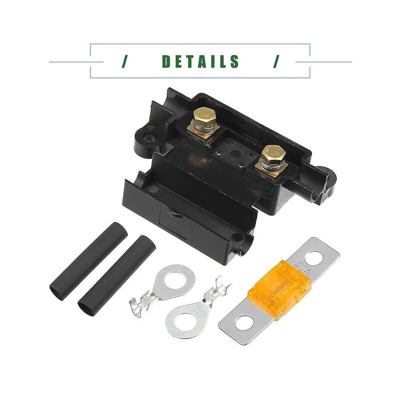 Ans Fuse Holder Kit for Dual Battery System, Fuse Holder, Tube Terminals, Pre Cut Heat Shrink Sleevi