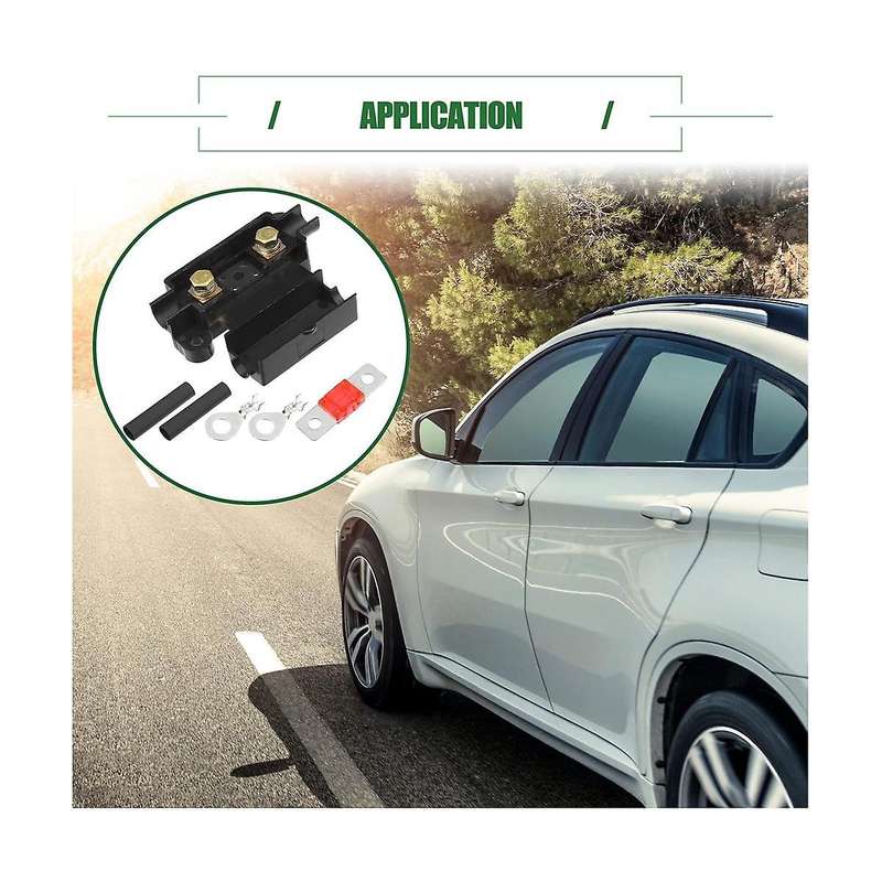 Ans Fuse Holder Kit for Dual Battery System, Fuse Holder, Tube Terminals, Pre Cut Heat Shrink Sleevi