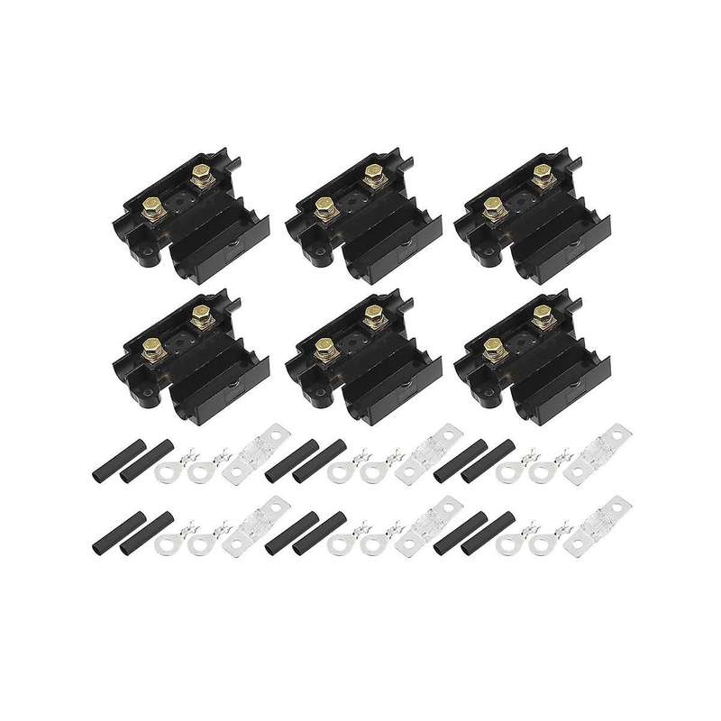 Ans Fuse Holder Kit for Dual Battery System, Fuse Holder, Tube Terminals, Pre Cut Heat Shrink Sleevi