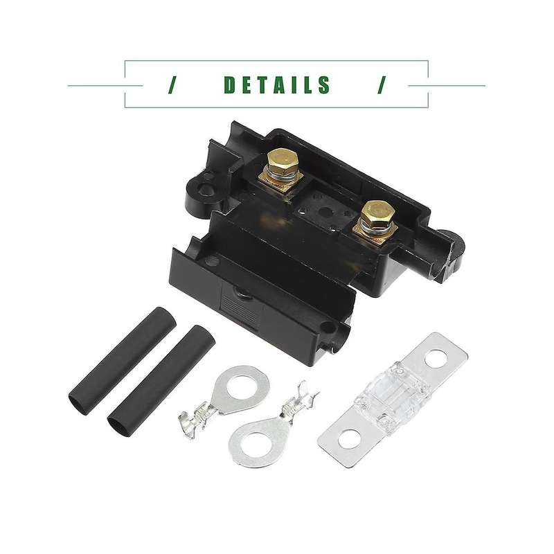 Ans Fuse Holder Kit for Dual Battery System, Fuse Holder, Tube Terminals, Pre Cut Heat Shrink Sleevi