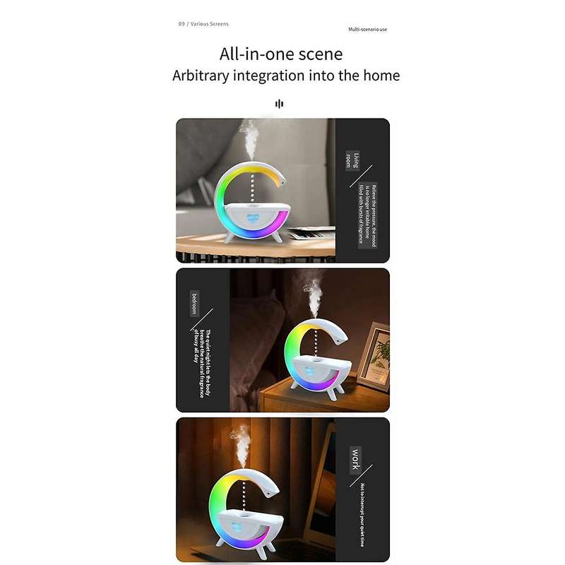 Anti- Air Humidifier 350ml with Bluetooth 5.0 Speaker RGB for Home Office Humidifier
