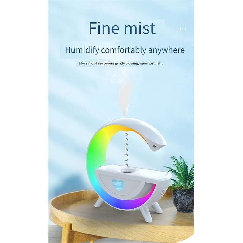 Anti- Air Humidifier 350ml with Bluetooth 5.0 Speaker RGB for Home Office Humidifier