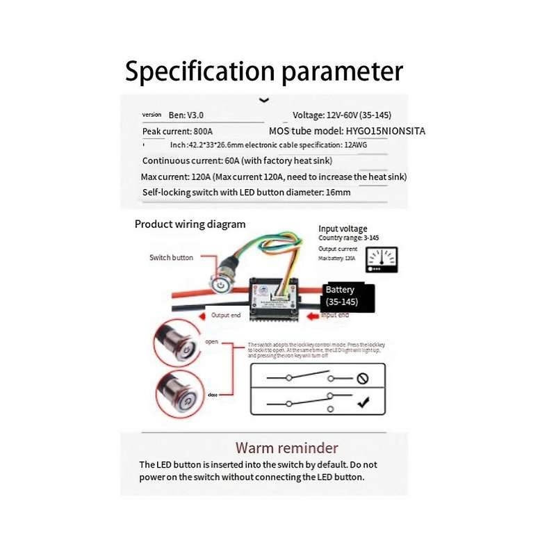 Anti Spark Switch Pro V3.0 Contact Protector for EBike /Scooter/ Robots/ Electric Skateboard Longboa