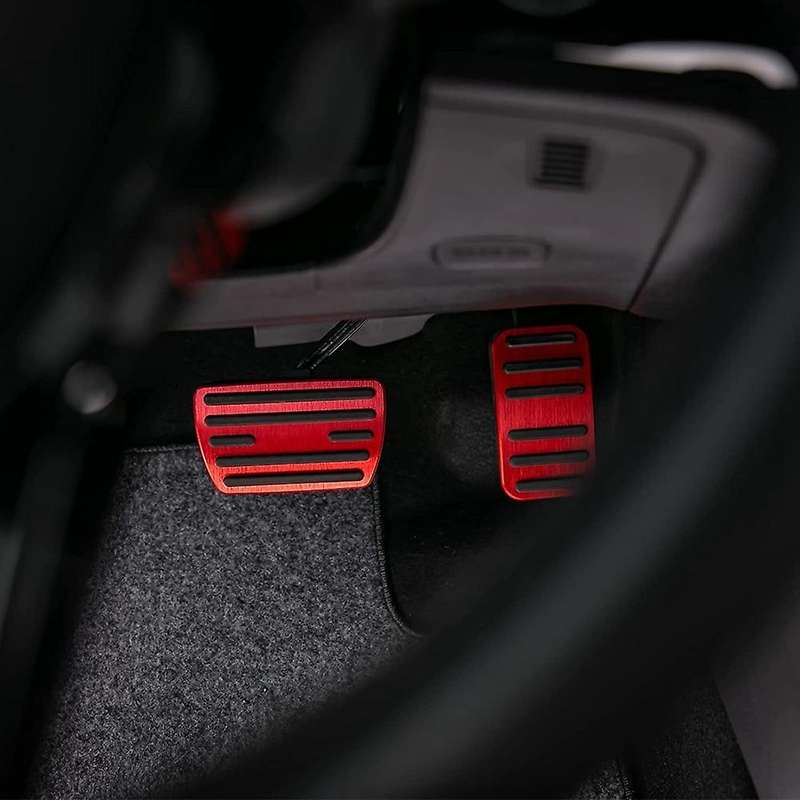 Anti Foot Pedal Covers Gas Brake and Accelerator Pedal Pad for Accord Odyssey Pilot Accessories,Red