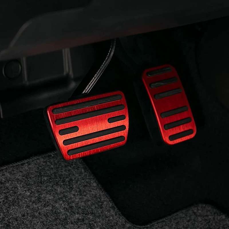 Anti Foot Pedal Covers Gas Brake and Accelerator Pedal Pad for Accord Odyssey Pilot Accessories,Red