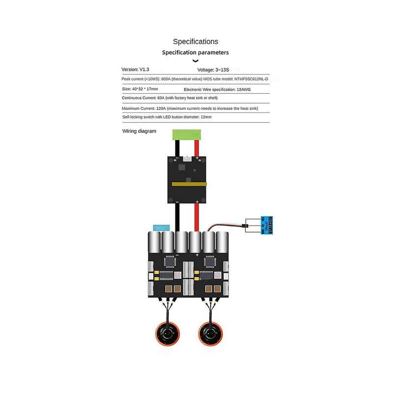 Anti Spark Switch Smart Version 200A for Electric Skateboard /Ebike/ Scooter/Robots ESC Automatic Sw