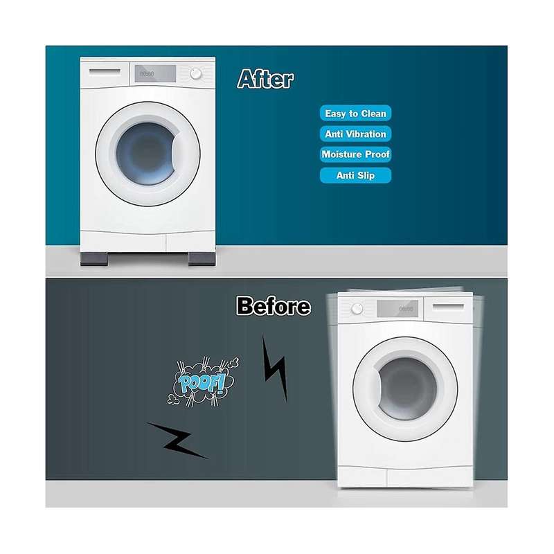 Anti Vibration Pads for Washing Machine Washer Dryer Pedestals Wearing Square Rubber Foot Pads Pede