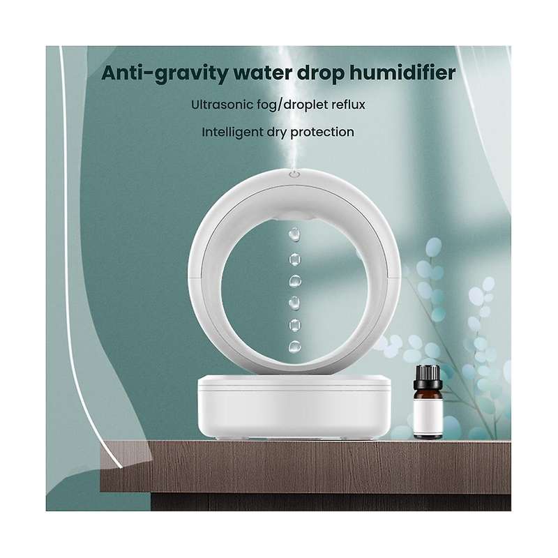 Anti-gravity Inverted Water Droplets High Mist Volume Essential Oil Aromatherapy Ambient Light Spray