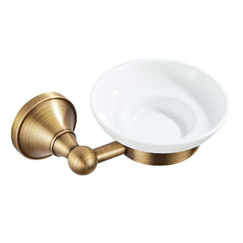 Antique Soap Dish Holder Bronze Brushed Bathroom Soap Dishes Holder with Ceramic Dish Holders for Ba
