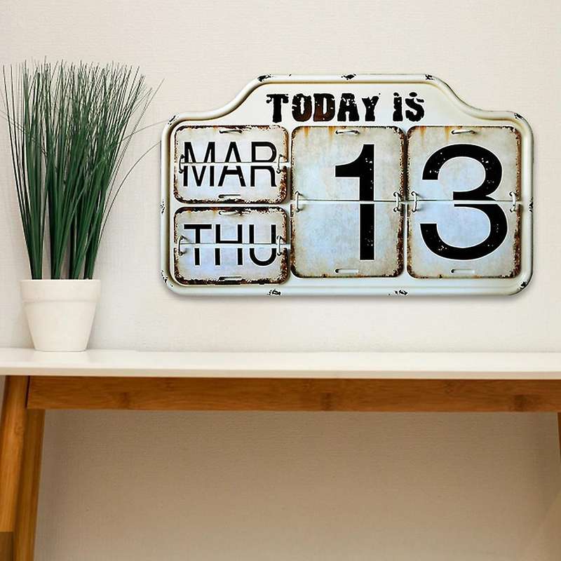 Antique Desk Calendar Easily Adjusted Perpetual Standing Calendar Room Decor Decoration for Home Off