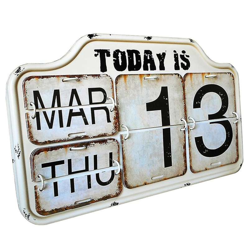 Antique Desk Calendar Easily Adjusted Perpetual Standing Calendar Room Decor Decoration for Home Off