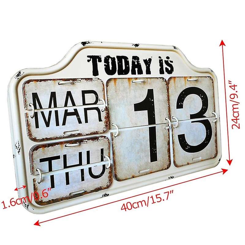 Antique Desk Calendar Easily Adjusted Perpetual Standing Calendar Room Decor Decoration for Home Off
