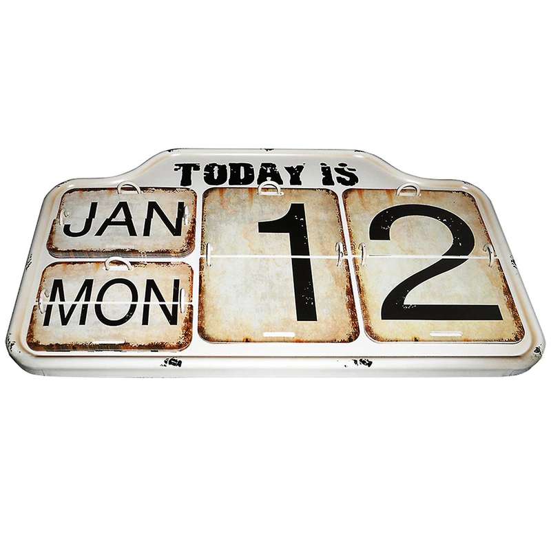 Antique Desk Calendar Easily Adjusted Perpetual Standing Calendar Room Decor Decoration for Home Off